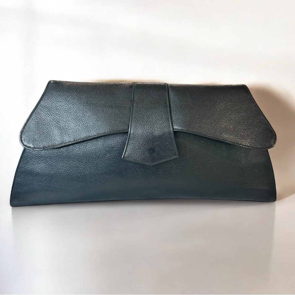 Rare Vintage 40s Nu-Craft Black Leather Clutch